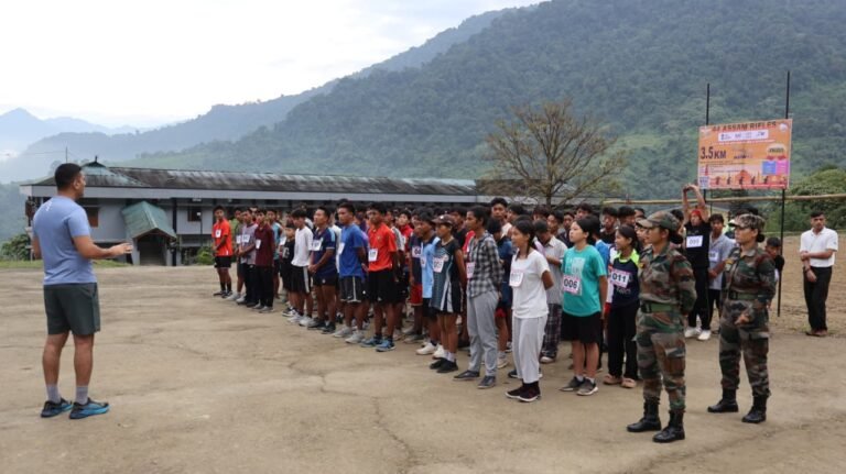 Assam Rifles Rallies 170+ Participants for Fit India Run in Khonsa