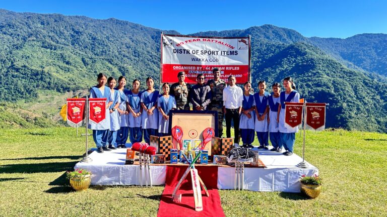 Assam Rifles Distribute Sports Equipment to Youth in Longding 